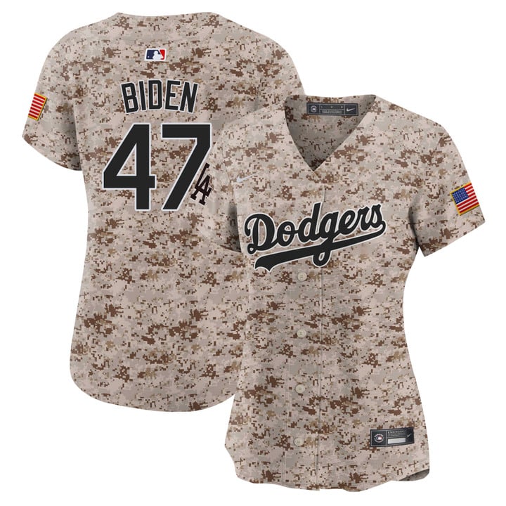 Women Los Angeles Dodgers #47 Trump Camo Stitched 2025 Jersey style 3->women mlb jersey->Women Jersey